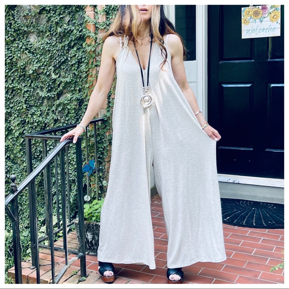 Fabulous Boho Chic Tie Shoulder wide leg jumpsuit - Picture 10 of 10